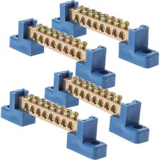 4 Pcs Brass  Terminal Block Connector Bar Electrical Bus