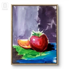 Original Art Calm Tomato 14x11 Contemporary Expressionist Kitchen Painting
