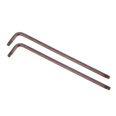 uxcell T15 Anti Tamper Proof Torx Star Key Bit Wrench, L-Shape T15, Red 