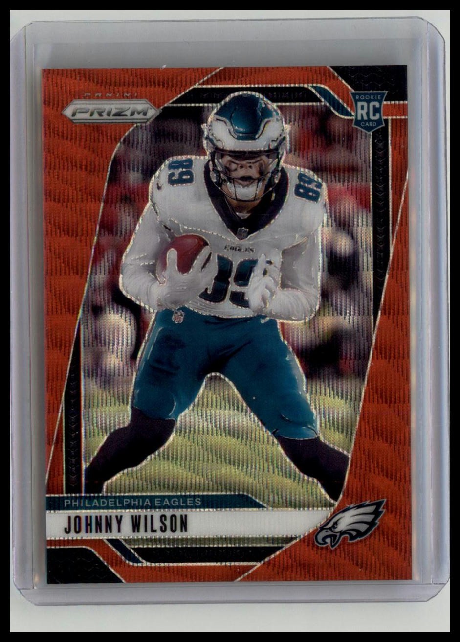 2024 Panini Prizm #355 Johnny Wilson Red Wave #/149 (RC)