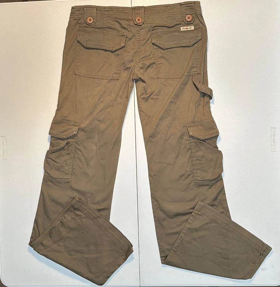Frankie B Cargo Pants Y2K Womens Size 6 Army Green Cargo Pockets - Image 2 of 4
