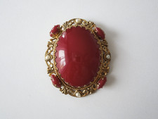 Vintage Belt Buckle Glass Imitation Pearls 29.6 G/5.5 X 4.6 Cm