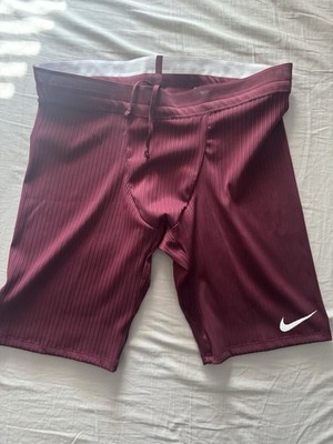 Nike Pro Elite Half Tights Burgundy/white Made in USA Running DA2913 Men s 2XL