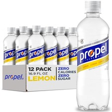 Propel Electrolyte Enhanced Water Sports Drink, Lemon 16.9 Fl Oz Pack of 12 