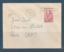 FRe enveloppe  Conseil de l' Europe service 16 à 67 Strasbourg 13 mai 1958