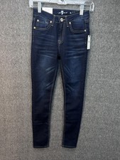 7 For All Mankind Jeans Girls 14 Blue The Skinny Super Skinny Stretch Denim