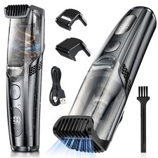 Beard Trimmer for Men: Vacuum Trimmer for Less Mess - Waterproof- Rechargeable