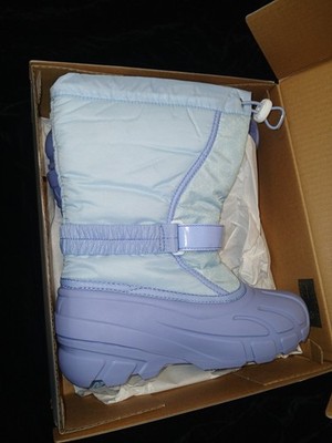 Sorel Flurry Snow Boots Light Blue Purple Size 3