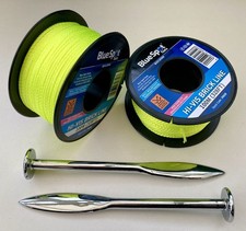 WHS Tyzack S&J Forged Pair Line Pins + 2 x 100m Hi-Viz Nylon Brick Line Reels