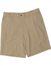 IZOD Mens Chino Shorts W40 XL Beige Polyester DM03