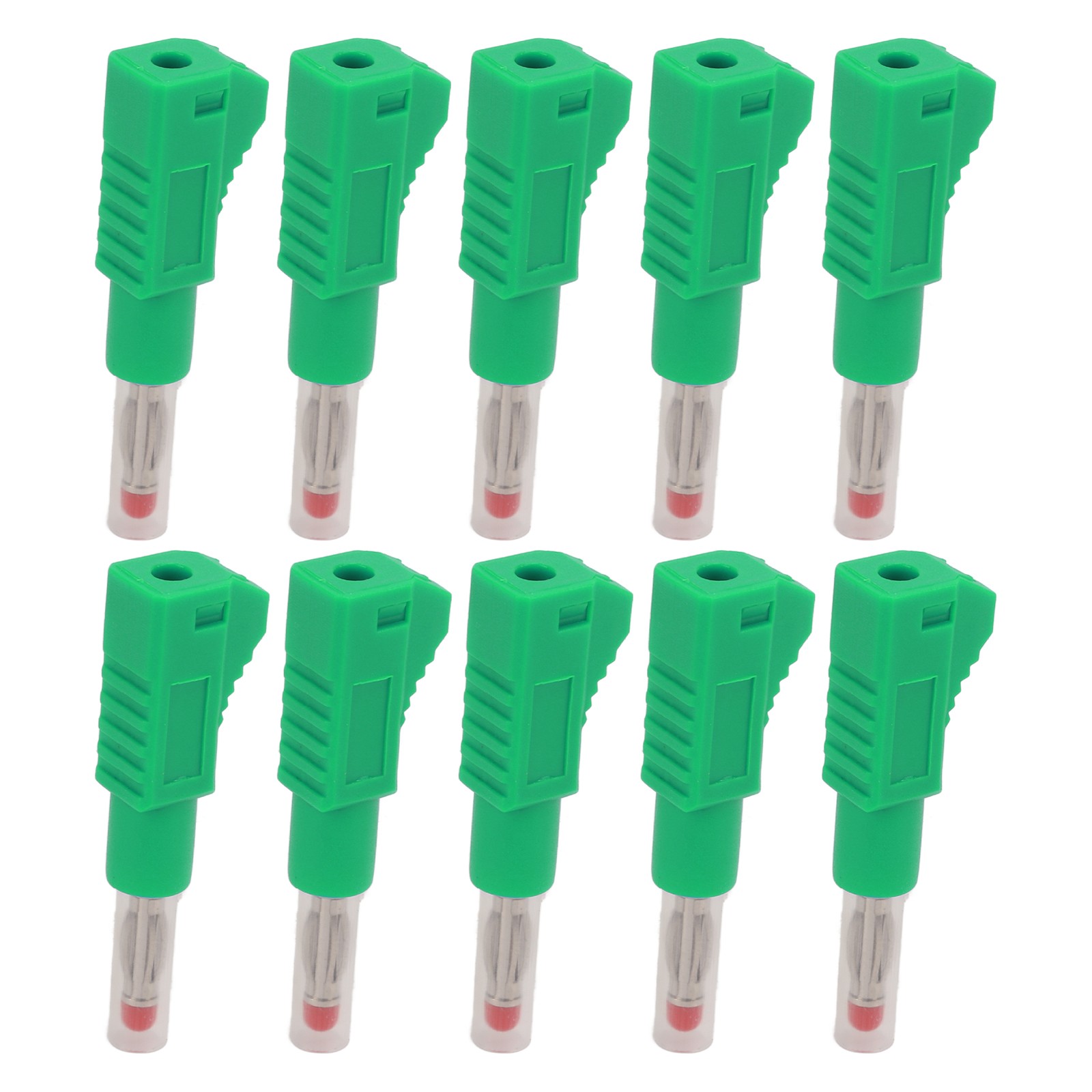 10PCS Telescopic Banana Plugs 4mm CAT II 600V 32A PE Sheath For Industrial