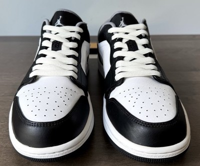 Nike Air Jordan 1 Low Mens Size 9 Black Particle Grey White 553558