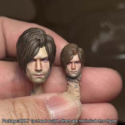 Premium Painted 1/12 1/18 leon Man Head Sculpt Model For 6'' 3.75'' Action Figure