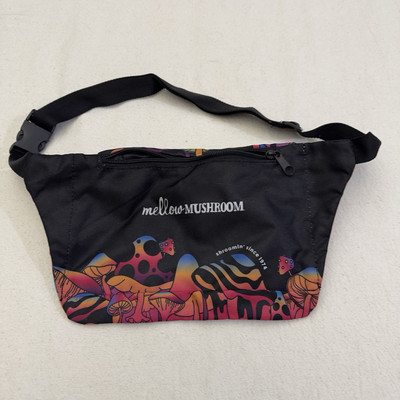 Mellow Mushroom Fanny Pack Adjustable 2 Zipper Pockets Authentic