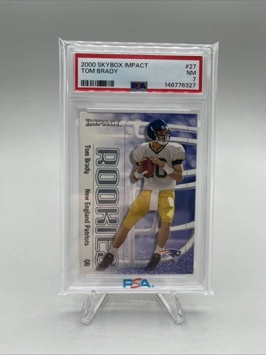 2000 Skybox Impact Football Tom Brady Rookies PSA 7 #27