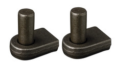 Heavy Duty Weld-On Gate Hinge Tabs – 25mm Pin Eye & Pin Pair – Flat Base Steel