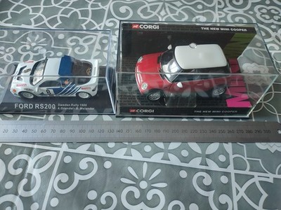 Corgi The New Mini Cooper + Ford RS200 Sweeden Rally 1986 K Grundel B Melander