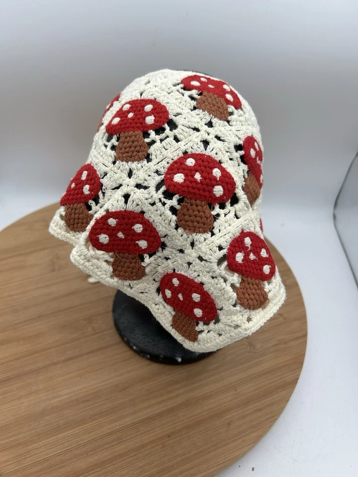 Diadema Bandana Ganchillo Setas, Hippie Triángulo Cabeza/Bufanda Pelo Psicodélica Foto 2 de 4