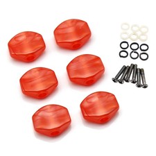 6Pcs Guitar Tuning pegs Tuners Machine Head Small Square Buttons Red Pearl