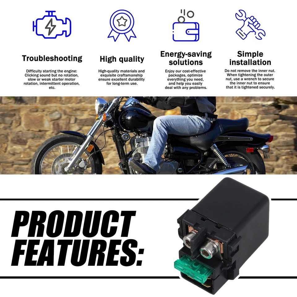 Solenoide de arranque para Kawasaki VN1500 Vulcan C1500 Classic Drifter Nomad 1999-08 Foto 4 de 4