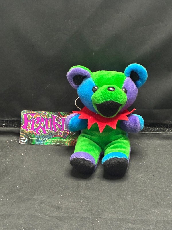 Grateful Dead FRANKLIN Bean Bear Plush Liquid Blue Vintage Bear