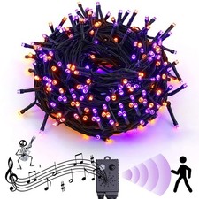 300 LED Halloween String Lights with Music Sync Spooky Sounds - 114.8ft Waterp