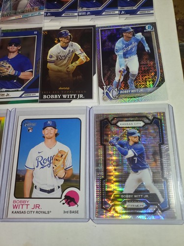 2022 Heritage Bobby Witt Jr. RC + Chrome Refractor + Prizm /499 Mojo Royals - Picture 2 of 3