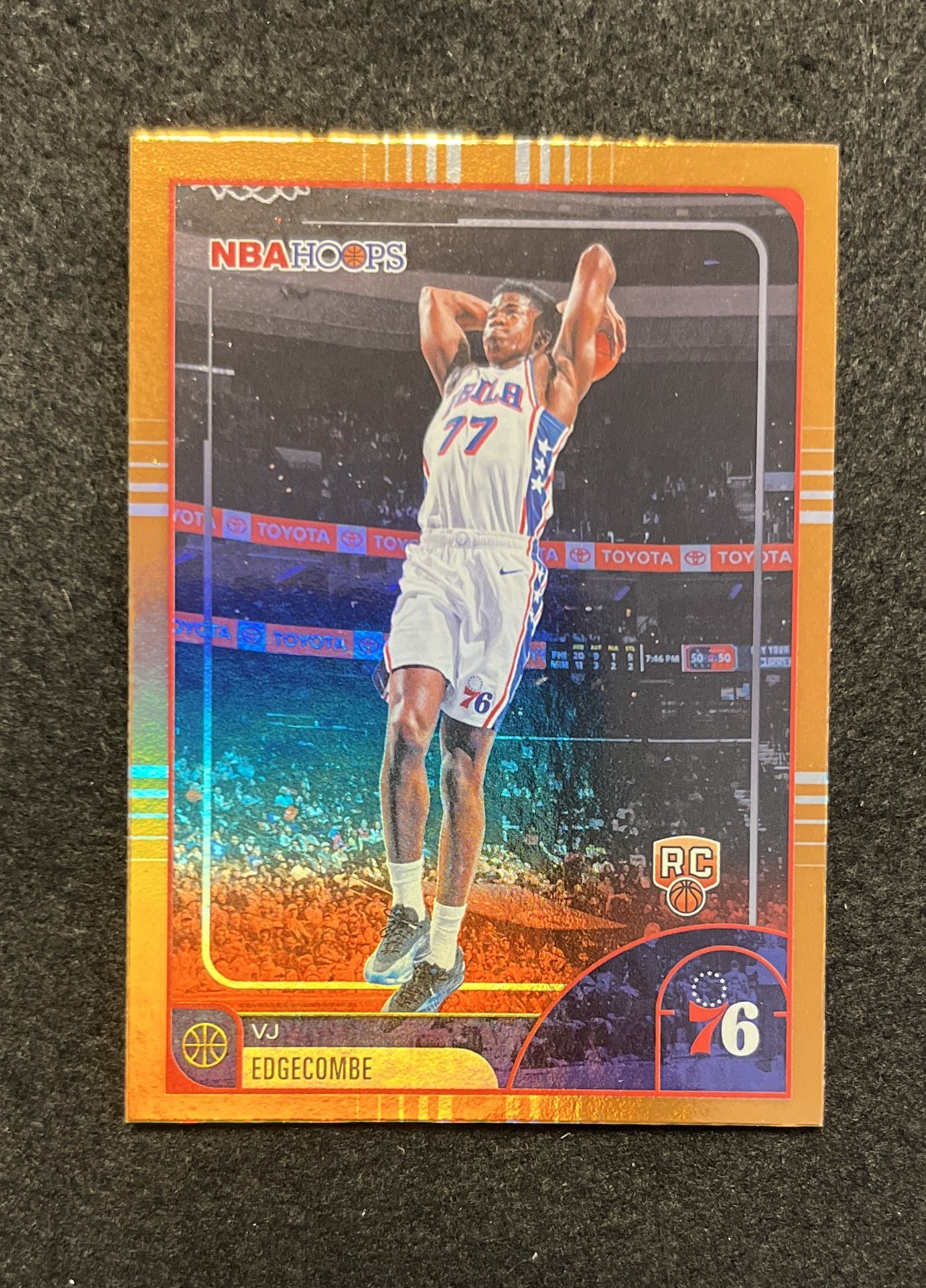 2025-26 Topps Nba Hoops - VJ Edgecombe #244 Orange Hoops (RC)