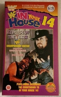WWF In your House 14 VHS Video - WWE Wrestling Undertaker vs Mankind 1997