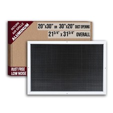 Aluminum Eggcrate Return Air Grille 20x30/30x20 Low Noise High Flow Rust Proof V