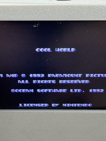 Cool World - Nintendo NES - Cart Only - Tested & Working