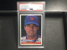 1984 Donruss Ron Darling Rated Rookie No Number Baseball Card PSA 9 Mint