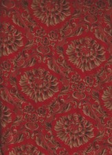 2 pièces de 2 yards de tissu coton imprimé fleurs marron et marron L@@K