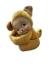 Felpa cara de goma de colección oso feliz ratón o mono raro años 60 abrazando brazos