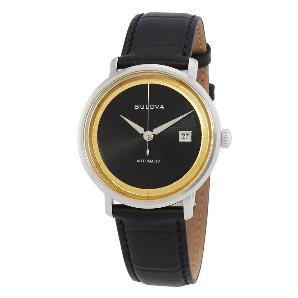 Reloj para hombre Bulova Rat Pack automático esfera negra 96B406