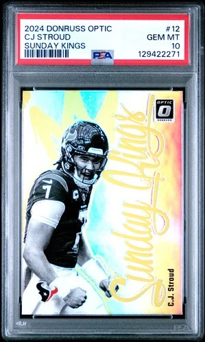 2024 PANINI DONRUSS OPTIC SUNDAY KINGS #12 CJ STROUD PSA 10