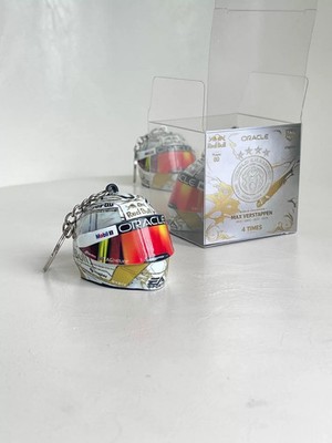 Red Bull Racing Max Verstappen F1 Mini Helmet Keychain Racing Collectible Gift