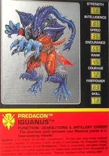 Transformers Beast Wars TM IGUANUS Tech Spec Transmetal File Card techspecs 1997