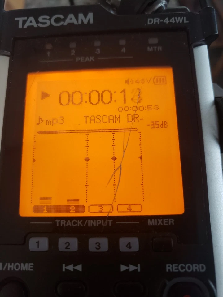 Tascam DR-44WL Linear PCM 4-Track Portable Handheld Digital Recorder READ - Image 3 of 3