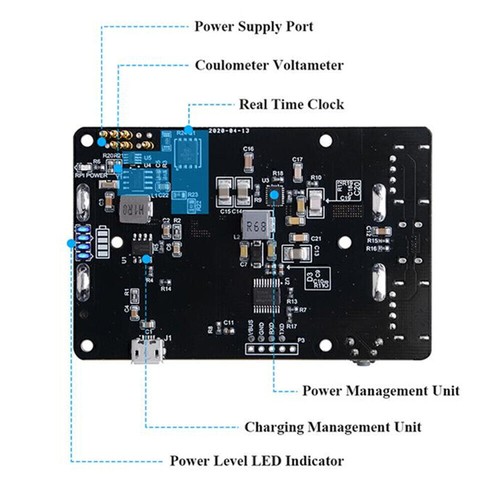 For Raspberry Pi 4B UPS RTC Uninterruptible Power Supply 18650 Battery Charger - Zdjęcie 4 z 7