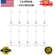 10Pcs Adjustable Action Figure Stand Doll Stands, Plastic Doll Display Holders, 