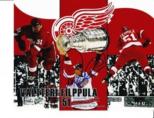 DETROIT RED WINGS VALTTERI FILPPULA SIGNED CUP 8X10