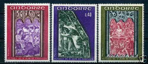 Andorra Fr 1970 - 206/208 Frescoes, Retable New - Picture 1 of 1