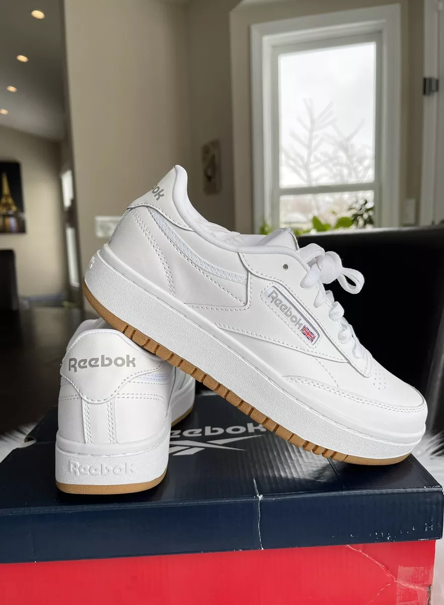 Womens Reebok Club C Extra Athletic Shoe - White / Gum