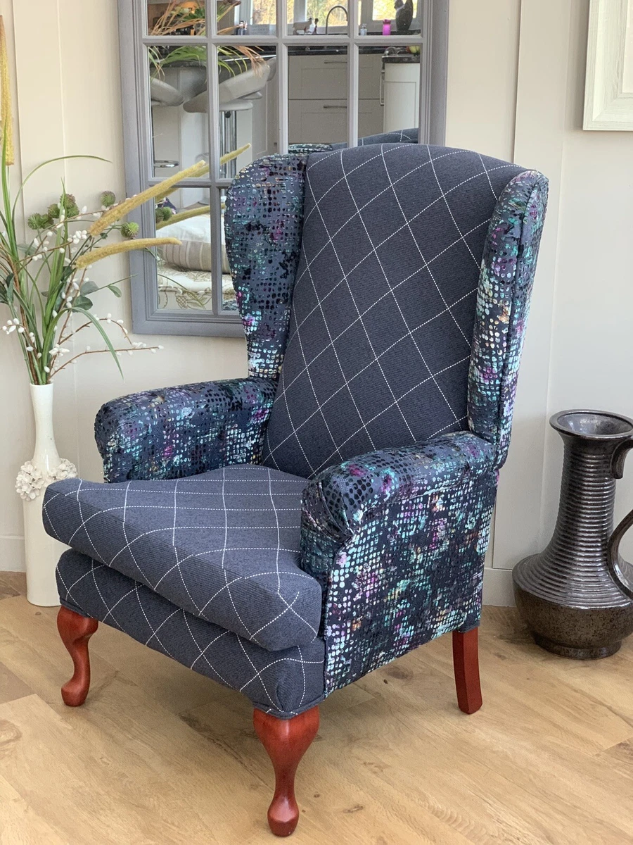Wing Back Chair Reupholstered