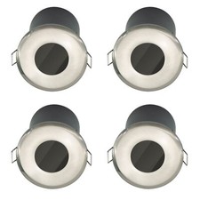 Set of 4 Brushed Steel GU10