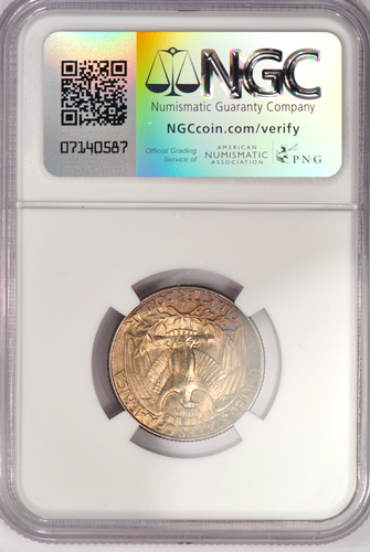 1983 P TONED Washington Quarter NGC MS 66 Gem Toning Coin 25C - Picture 2 of 4