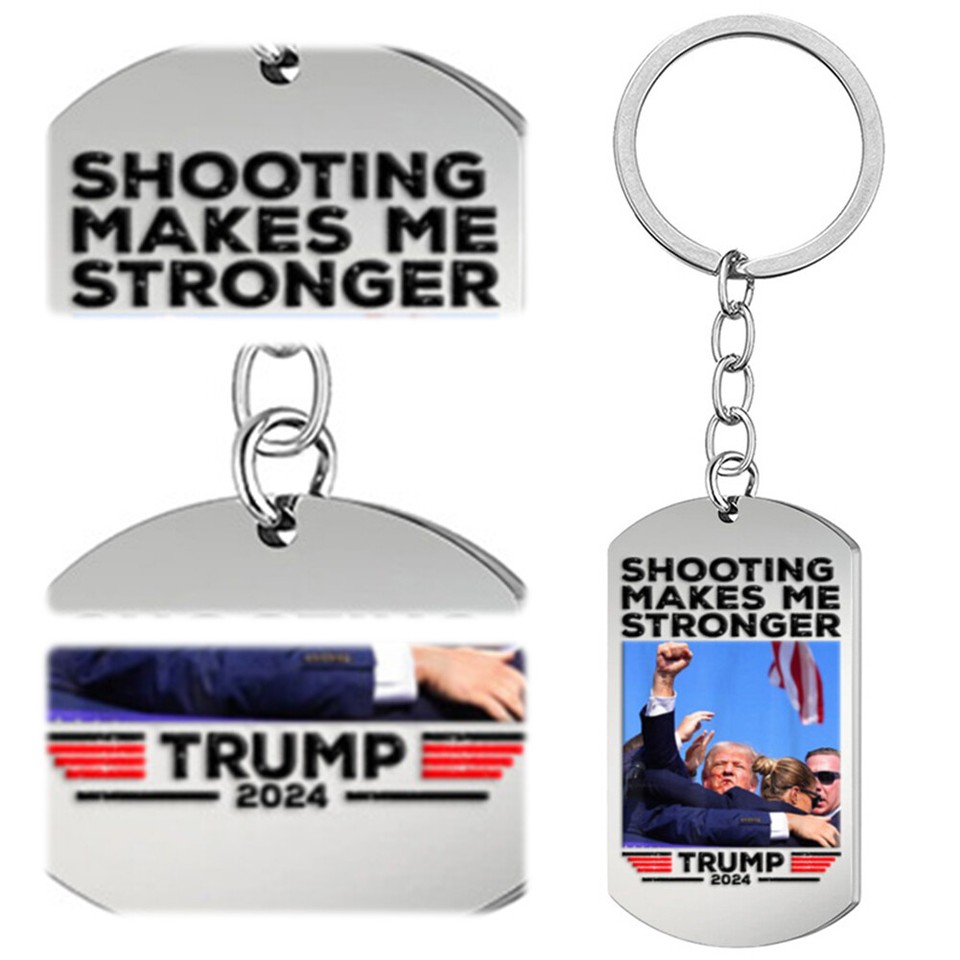  Trump 2024 Flag Pendant Key Chain Key Ring Key Holder Gifts for