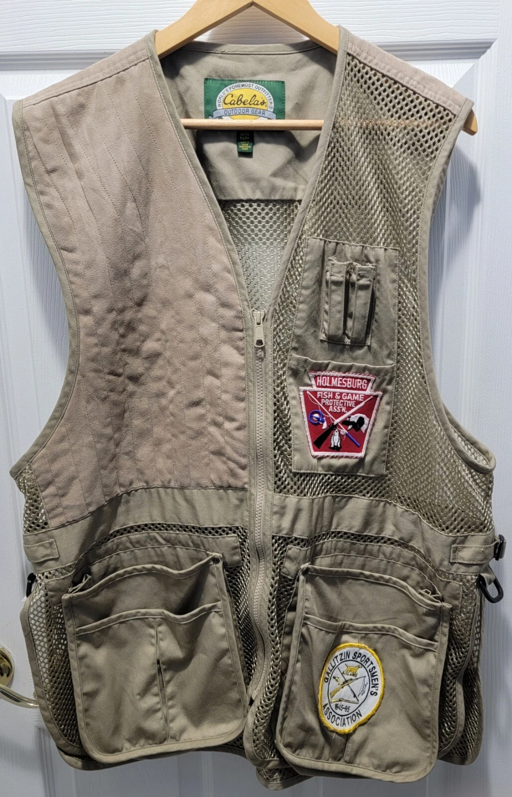 Cabela's Safari Hunting/Fishing Vest Green Lots of Pockets Size XL