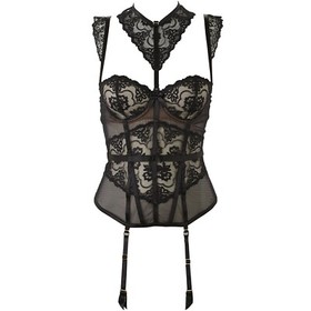 AUBADE M&acirc;le Sangl&eacute; Basque Corset Black Size 34